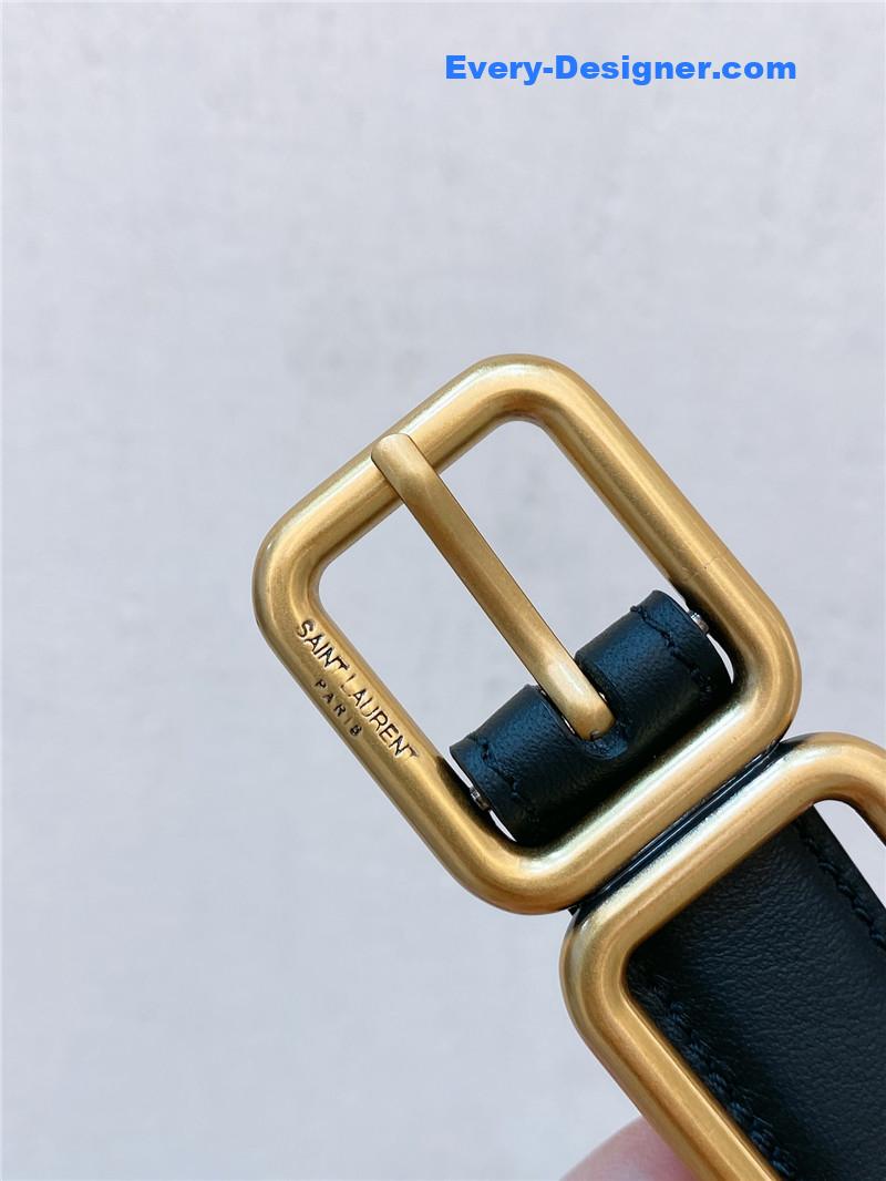 Y51 double buckle narrow belt