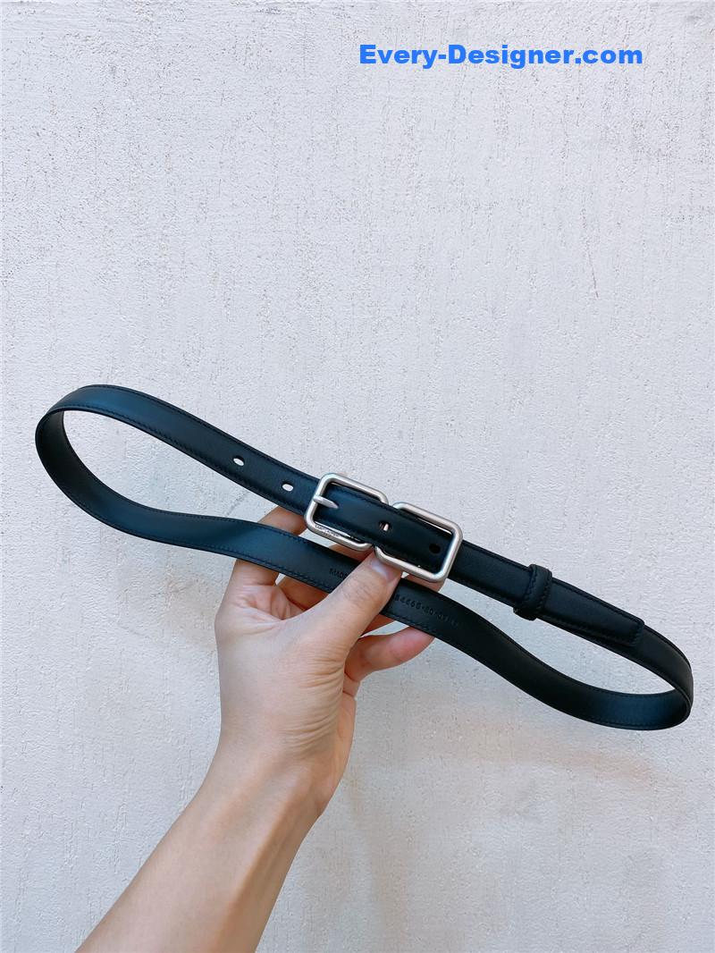 YSL Double Buckle Narrow Belt