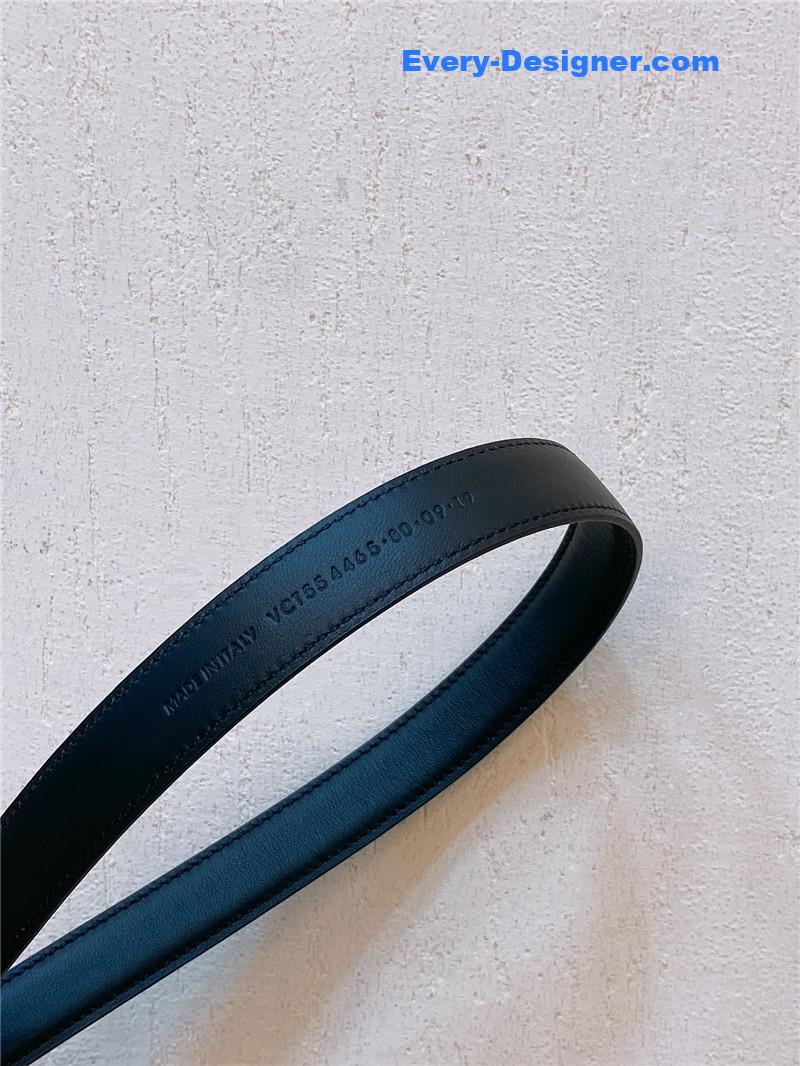 YSL Double Buckle Narrow Belt