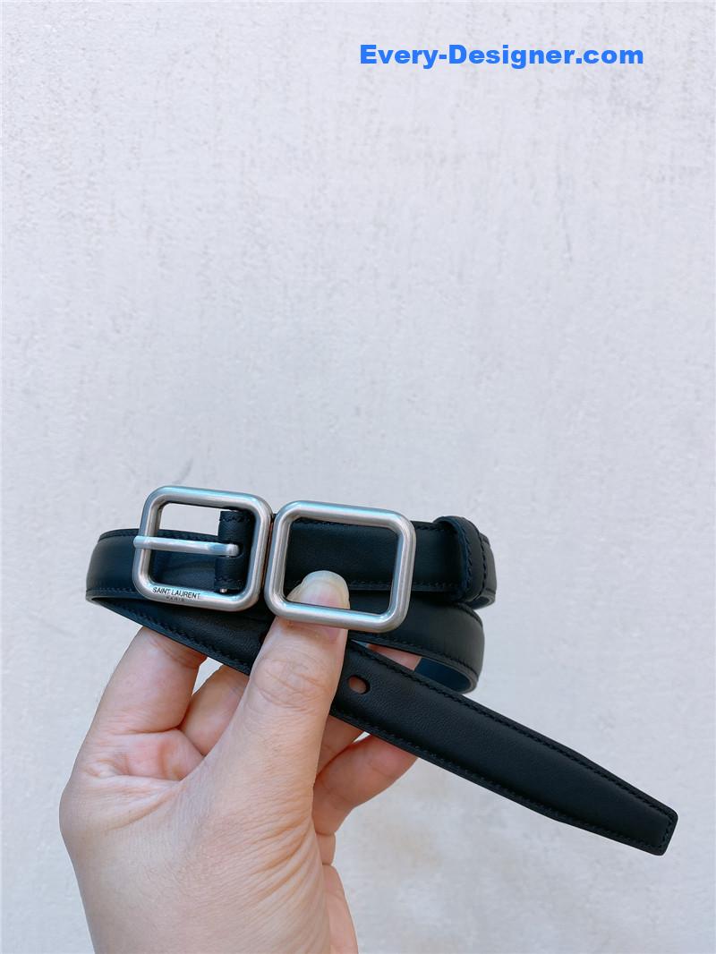 YSL Double Buckle Narrow Belt