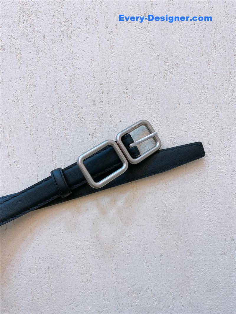 YSL Double Buckle Narrow Belt