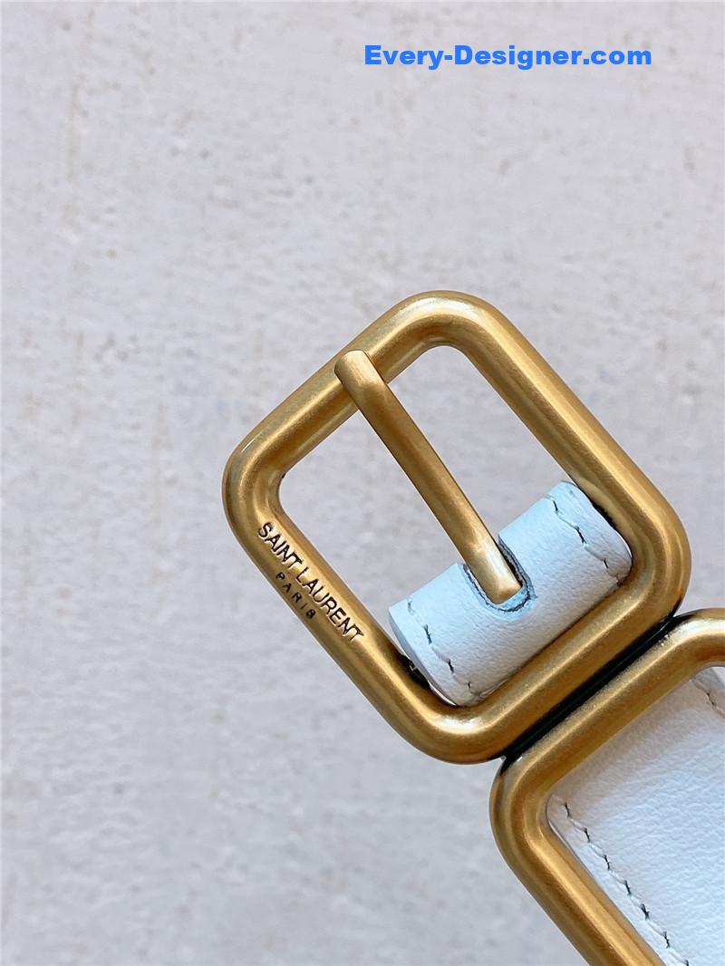 Y51 double buckle narrow belt