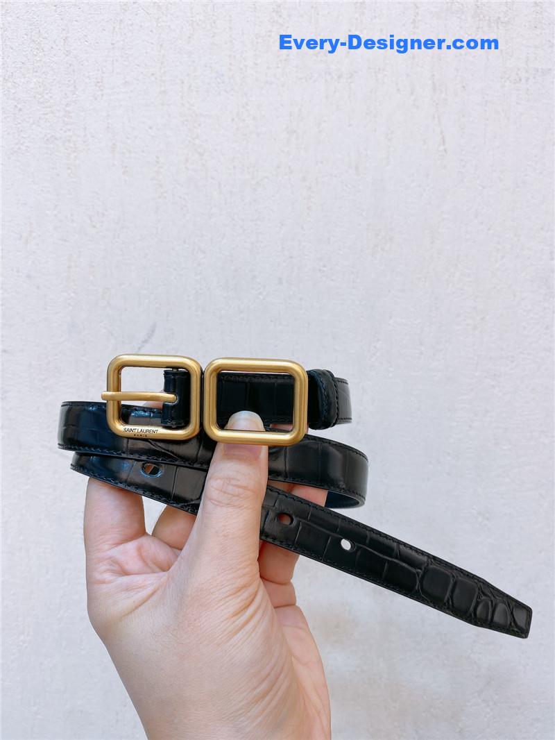 Y51 double buckle narrow belt