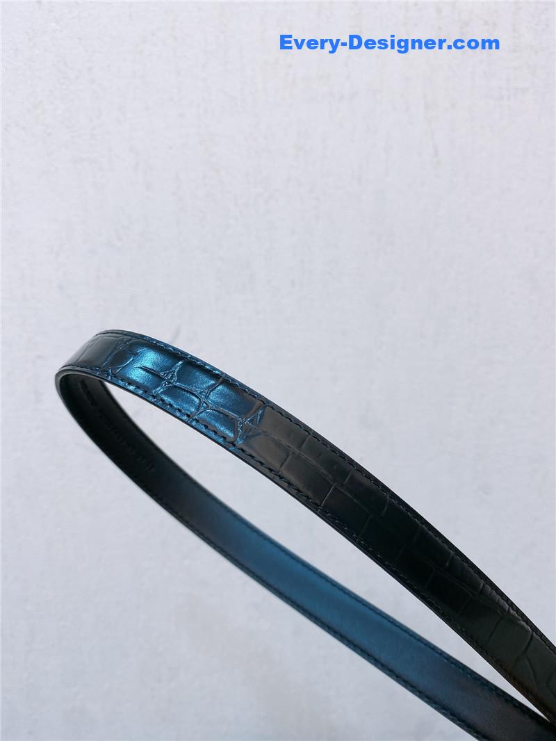 Y51 double buckle narrow belt