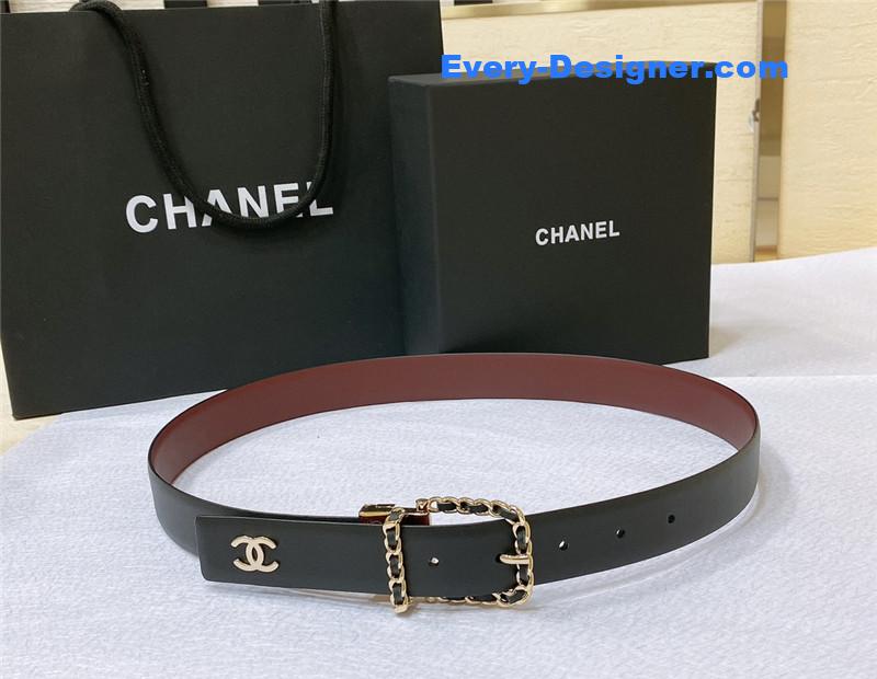 Chanel swivel hardware buckle belt