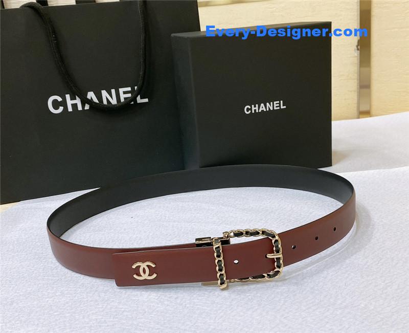 Chanel swivel hardware buckle belt