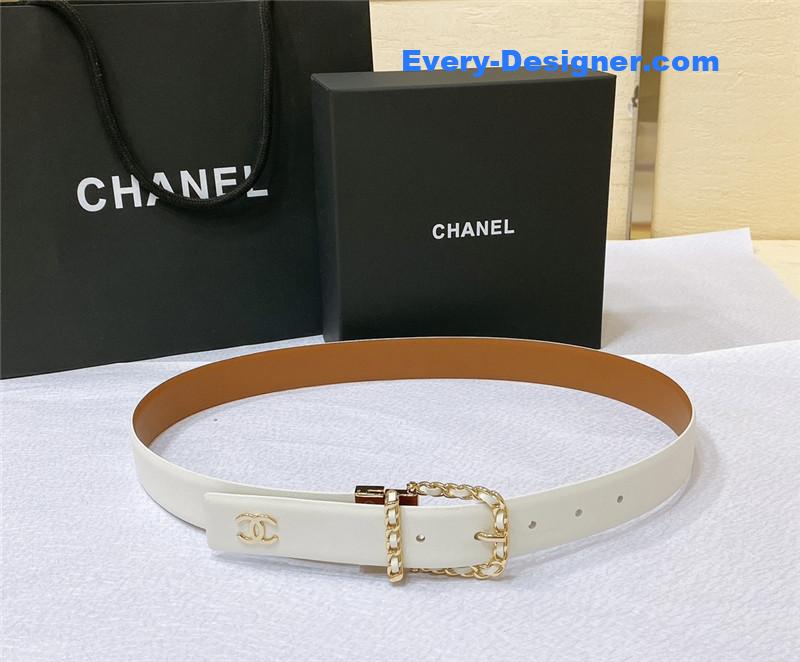 Chanel swivel hardware buckle belt