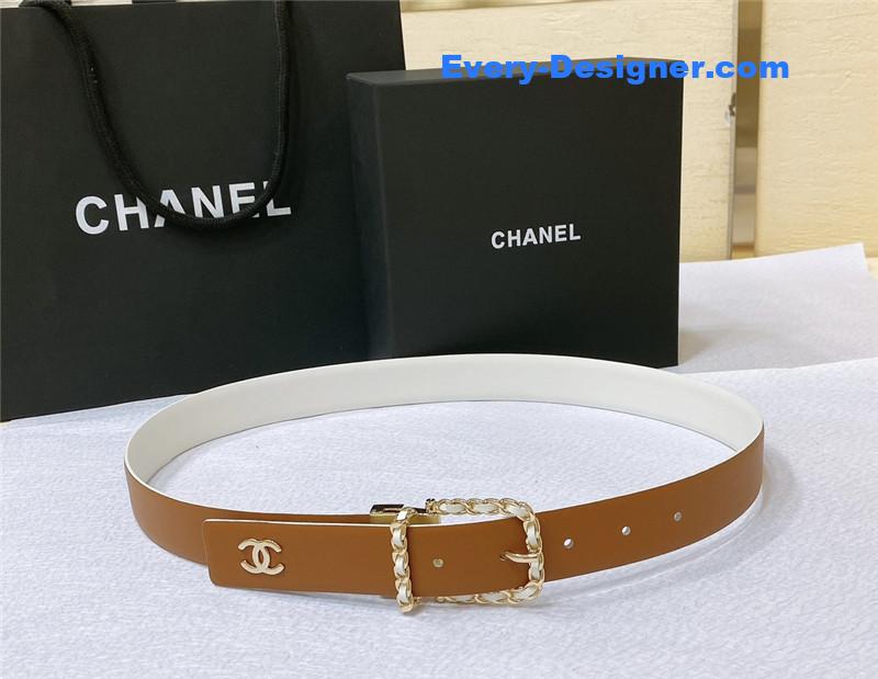 Chanel swivel hardware buckle belt