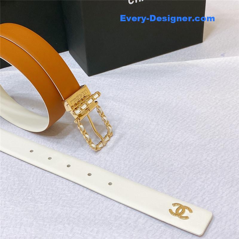 Chanel swivel hardware buckle belt