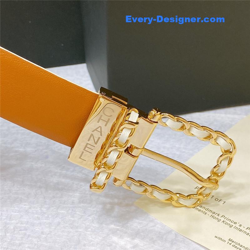 Chanel swivel hardware buckle belt