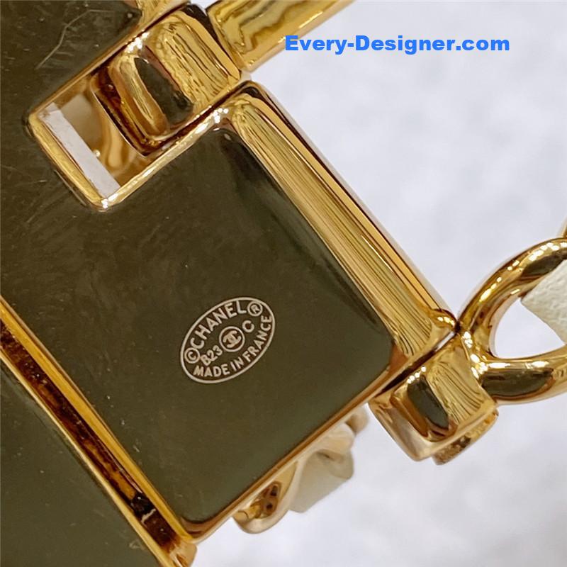 Chanel swivel hardware buckle belt