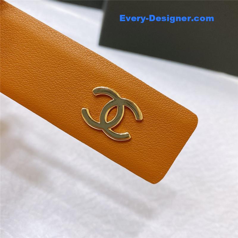 Chanel swivel hardware buckle belt