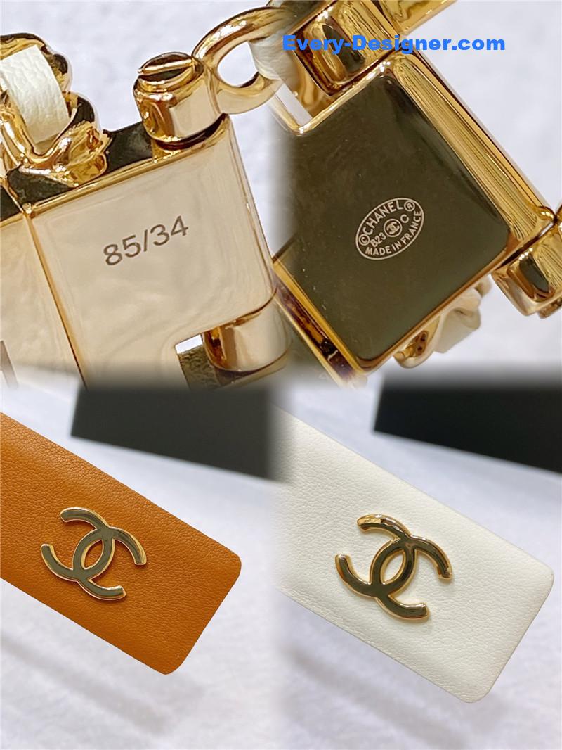 Chanel swivel hardware buckle belt