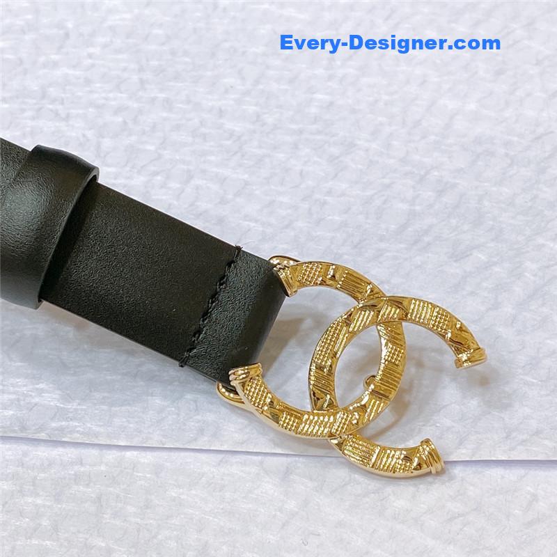 Ch**el cc engraved craft logo buckle belt