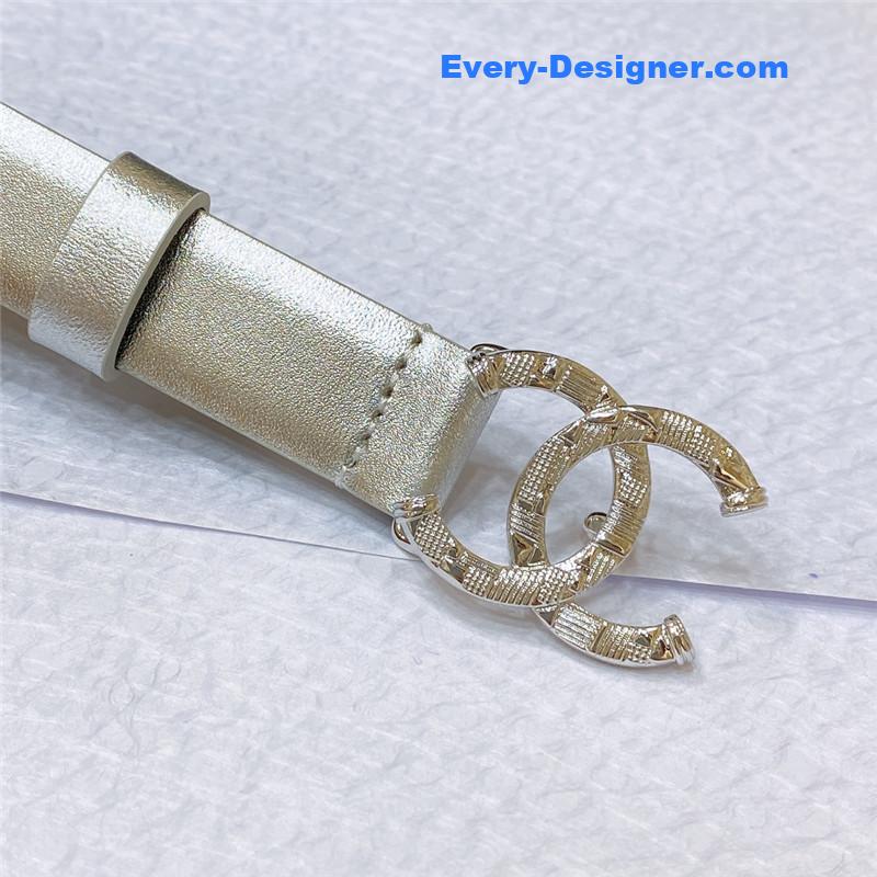 Ch**el cc engraved craft logo buckle belt