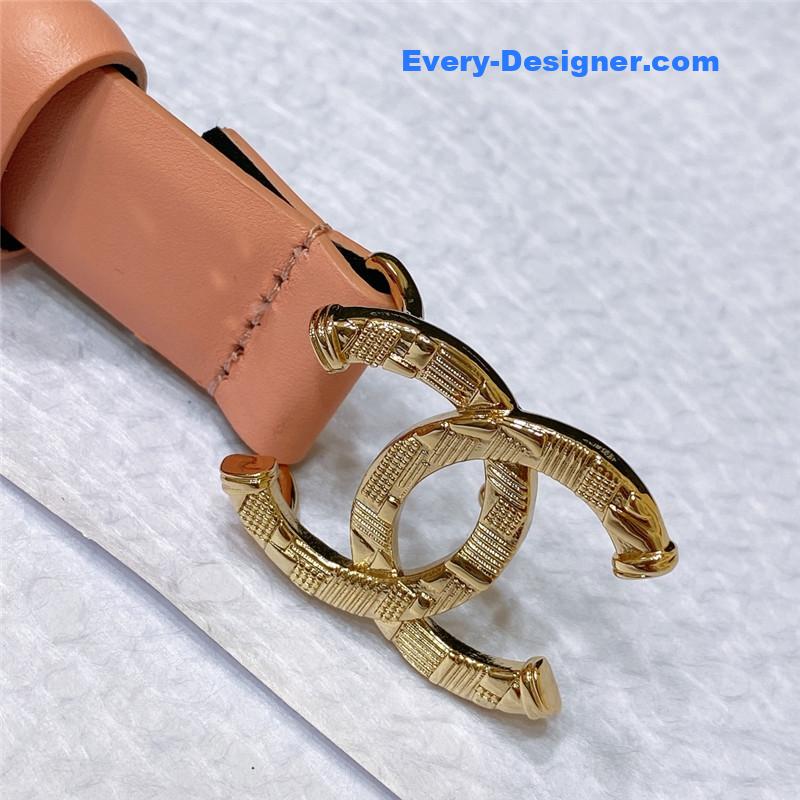 Ch**el cc engraved craft logo buckle belt