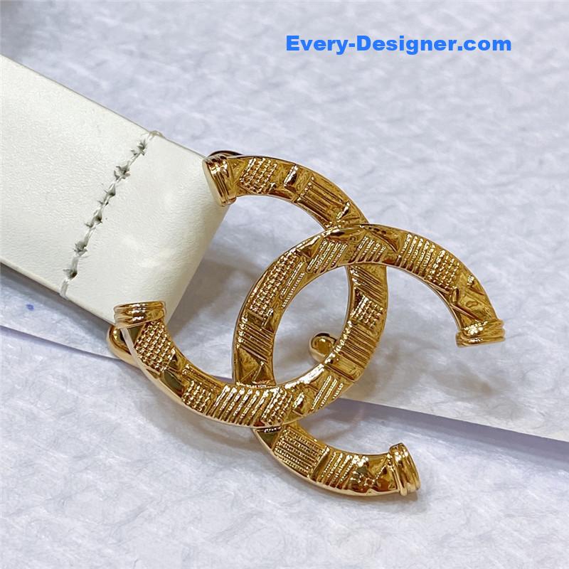 Ch**el cc engraved craft logo buckle belt