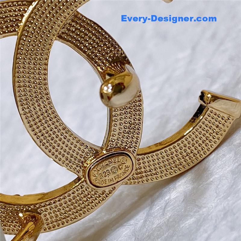 Ch**el cc engraved craft logo buckle belt