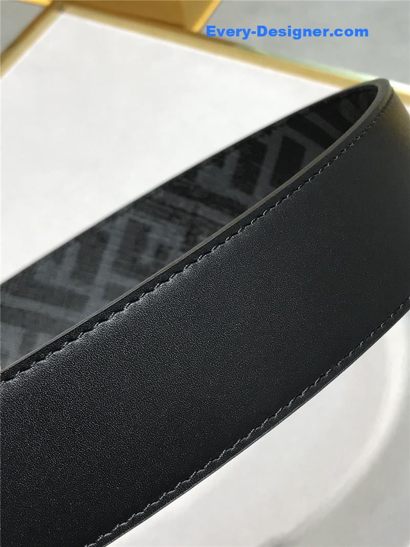 fendi belt in calfskin with printed canvas bottom