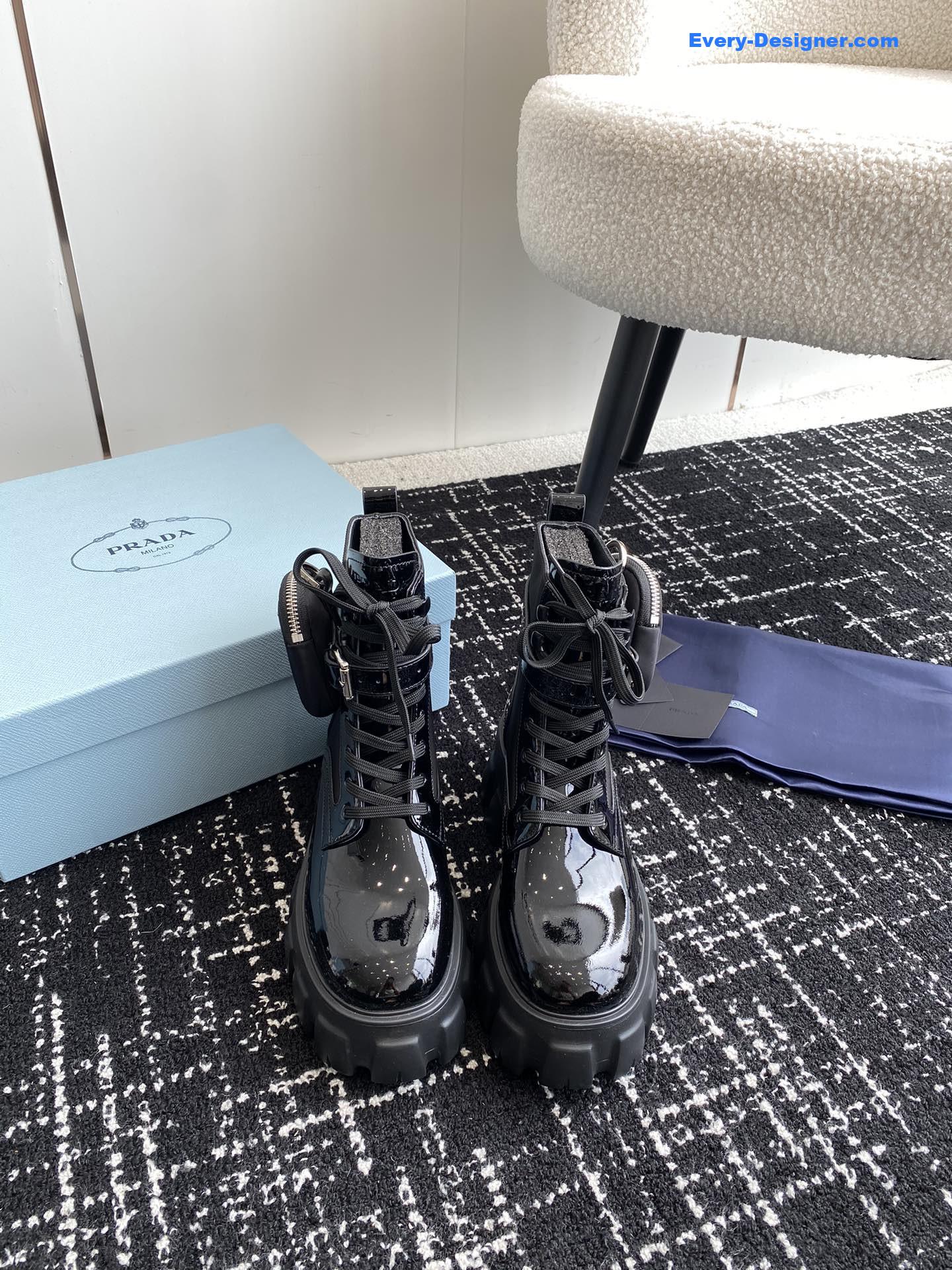 Pra*a purse decoration strap new ankle boots