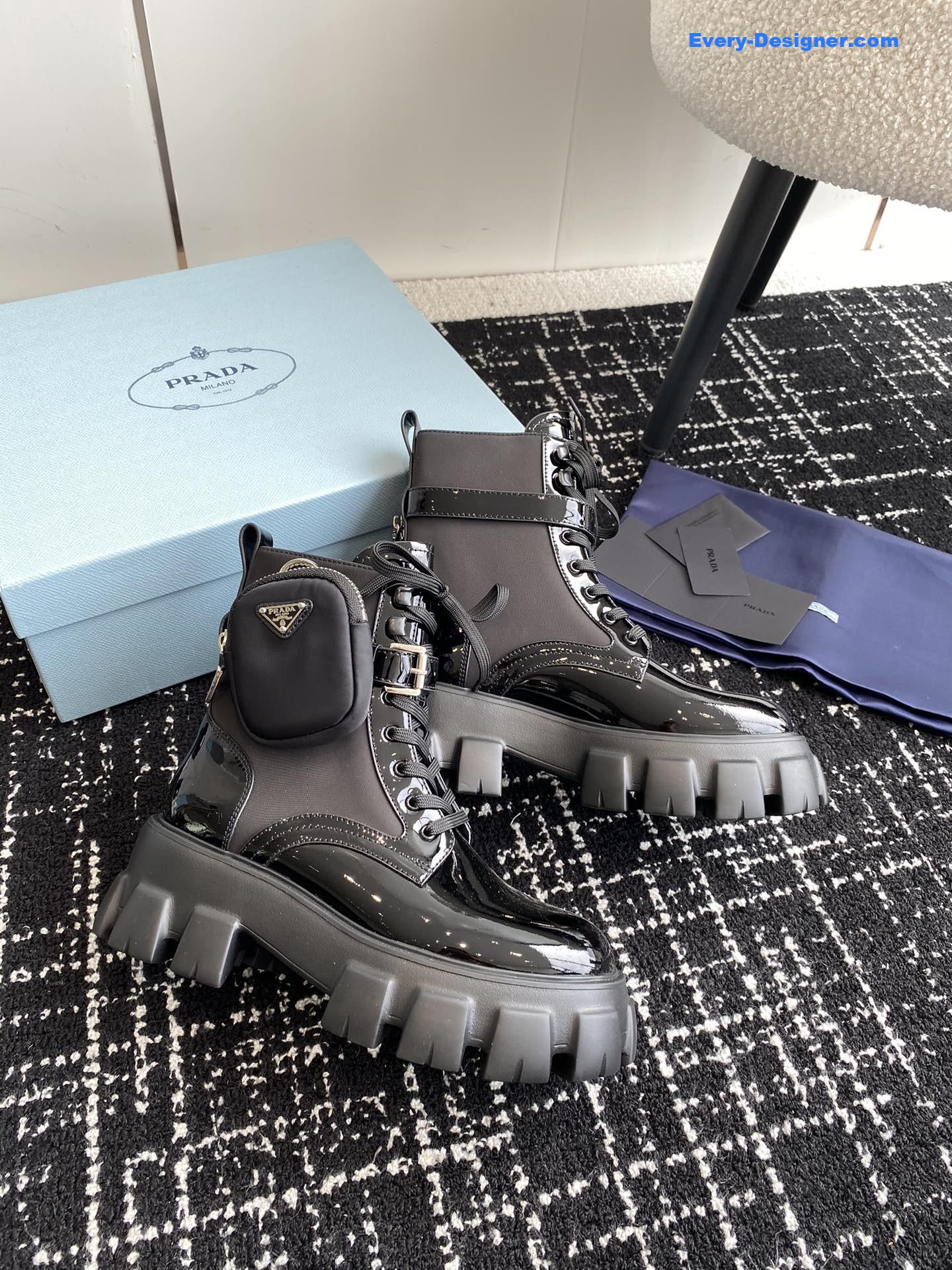 Pra*a purse decoration strap new ankle boots