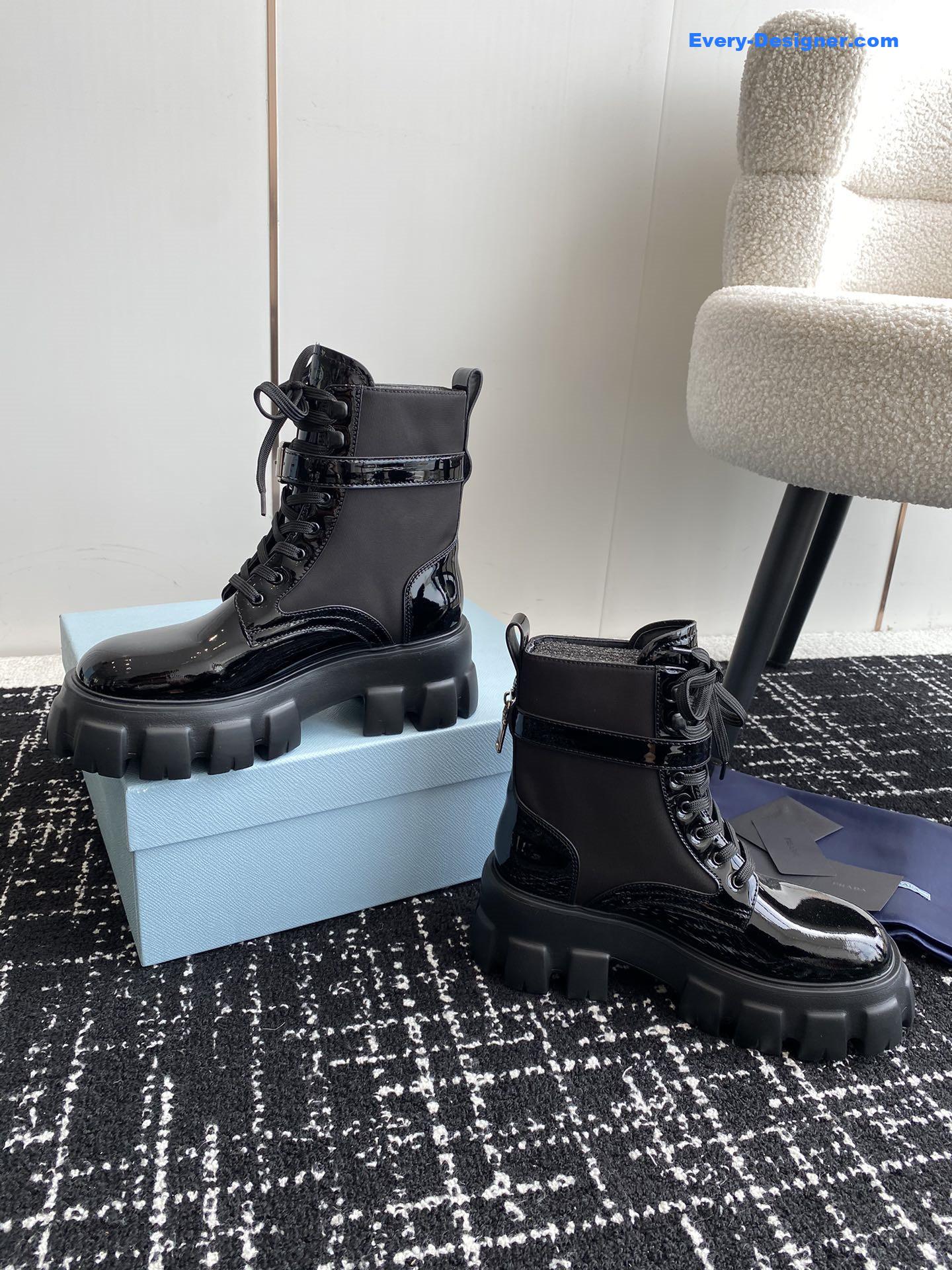 Pra*a purse decoration strap new ankle boots