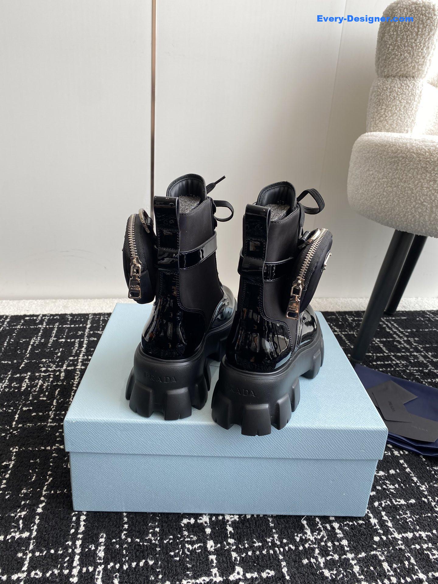 Pra*a purse decoration strap new ankle boots