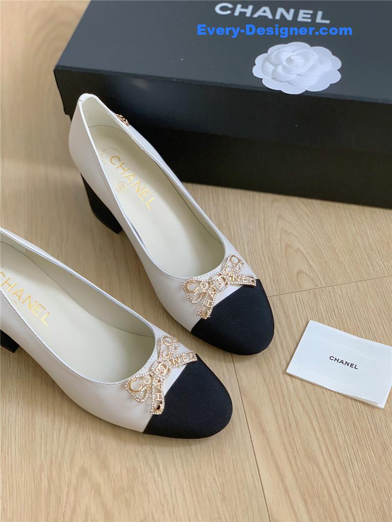 cc double c butterfly D1am0nd buckle shoes