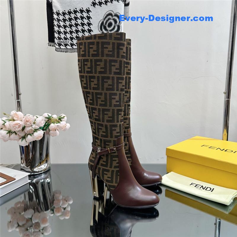 F**di hollow chunky heel ankle boots