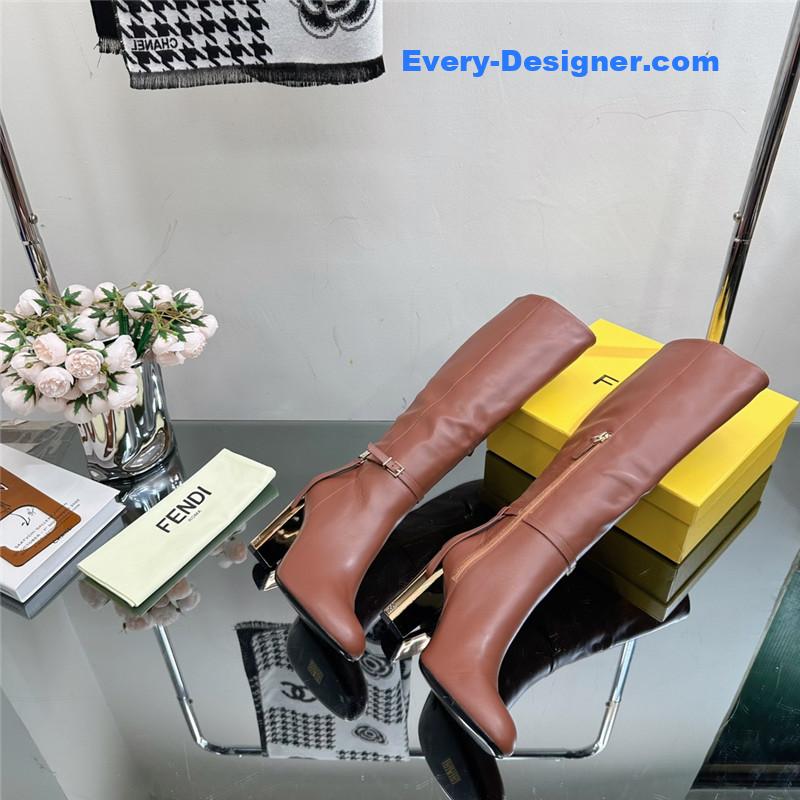 F**di hollow chunky heel ankle boots