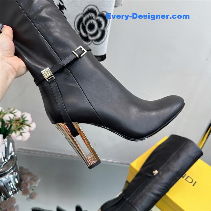 F**di hollow chunky heel ankle boots