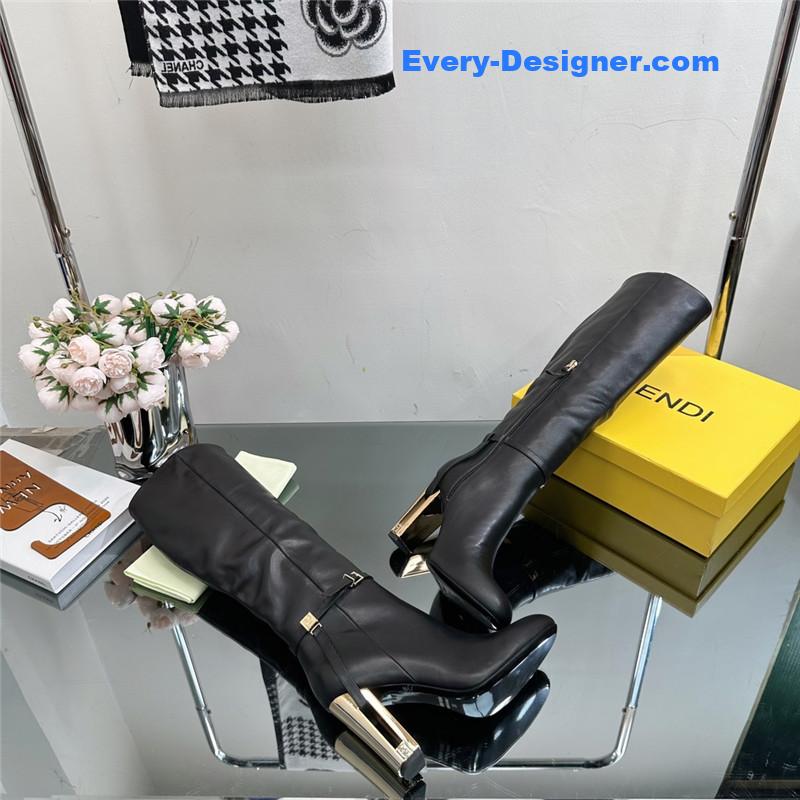 F**di hollow chunky heel ankle boots