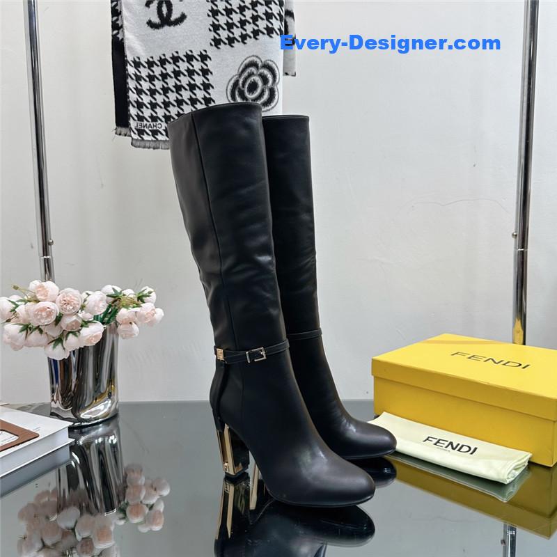 F**di hollow chunky heel ankle boots