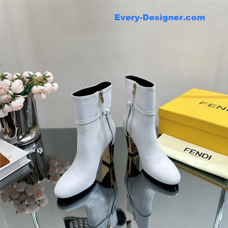 F**di hollow chunky heel ankle boots