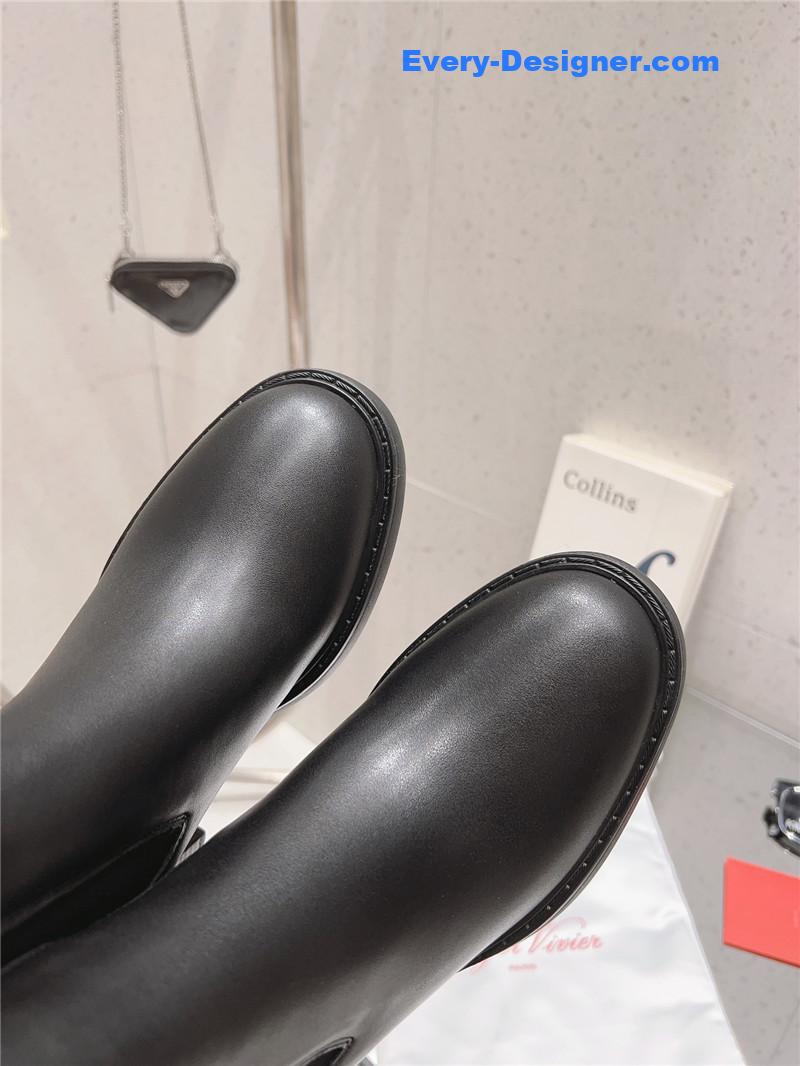 Roger vivier square buckle ankle boots