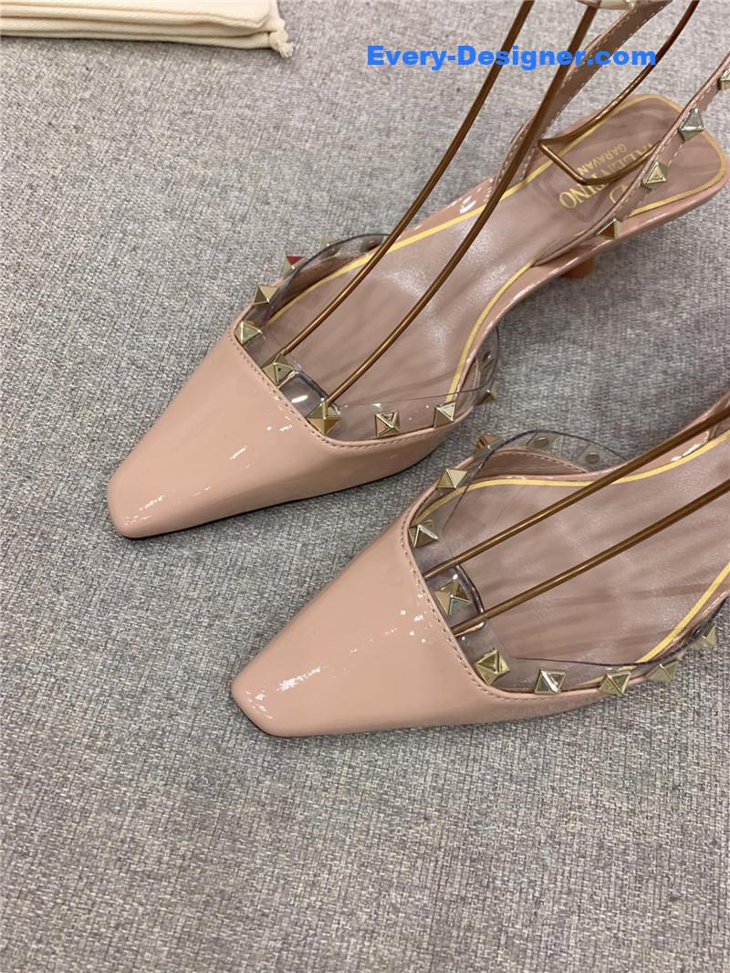 Va1e*ntin0 new rivet kitten heel sandals