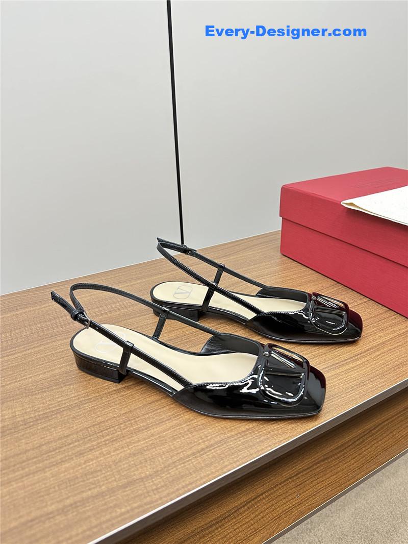 valentino new big V buckle sandals shoes