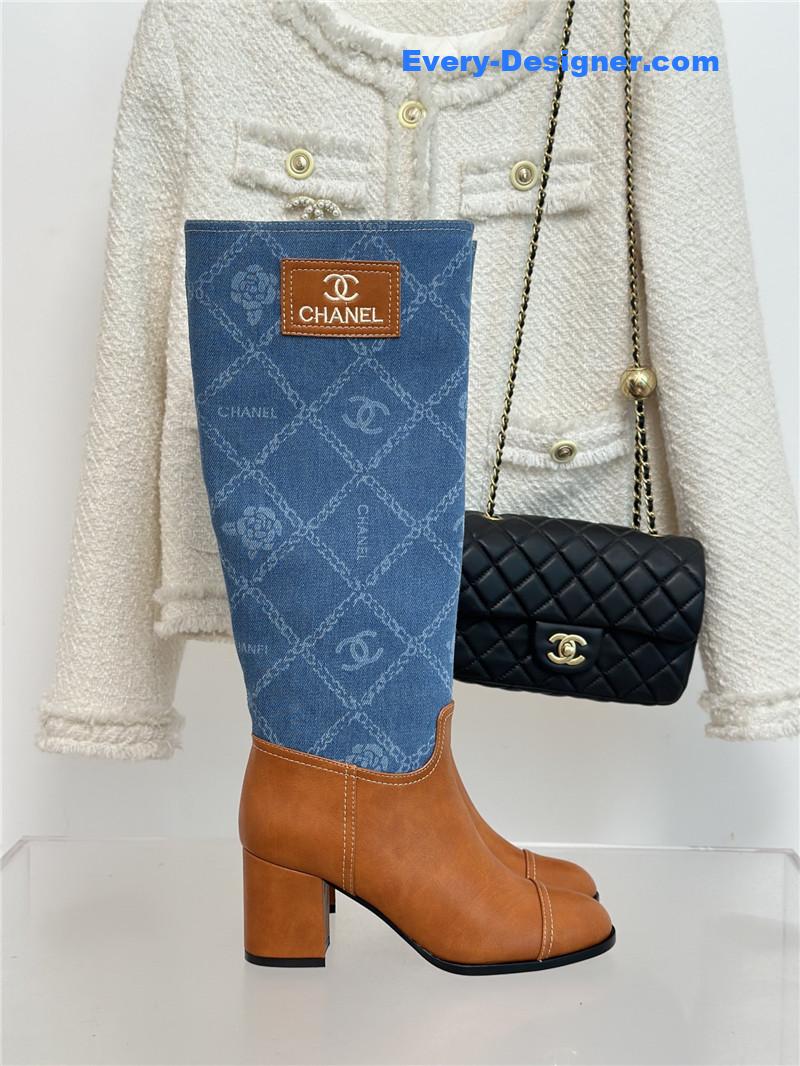 CC new chunky heel cowboy boots