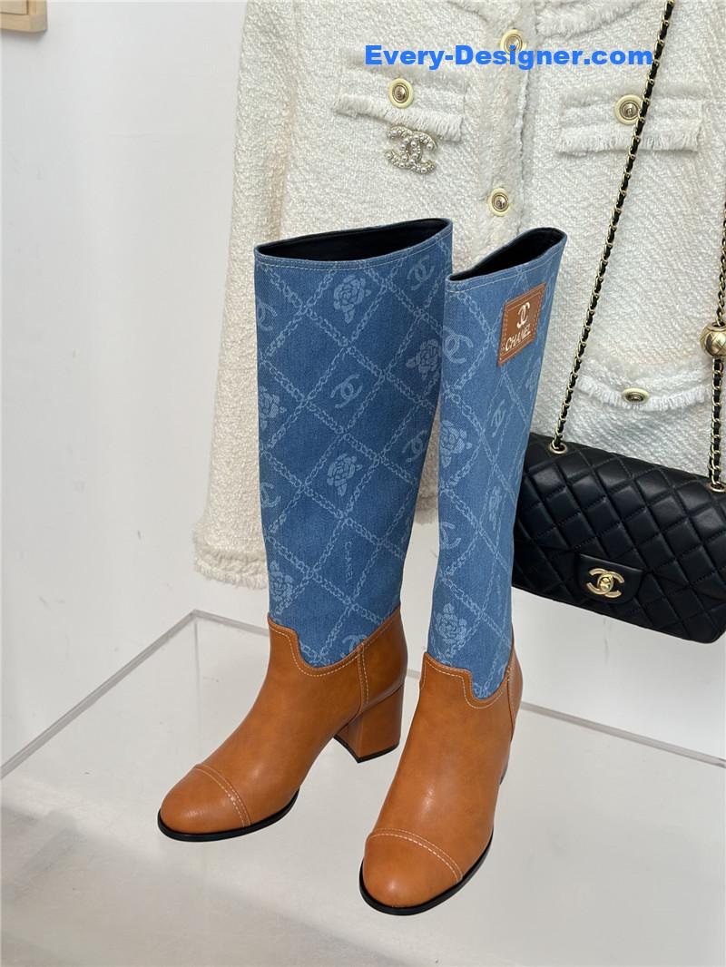 CC new chunky heel cowboy boots