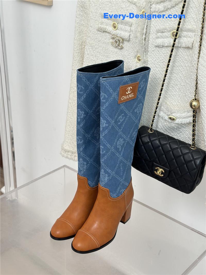 CC new chunky heel cowboy boots