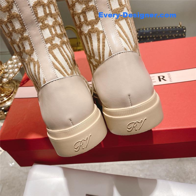 Roger vivier new boots knit boots sports high boots