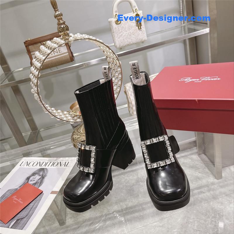 Roger vivier autumn and winter new high-heeled ankle boots