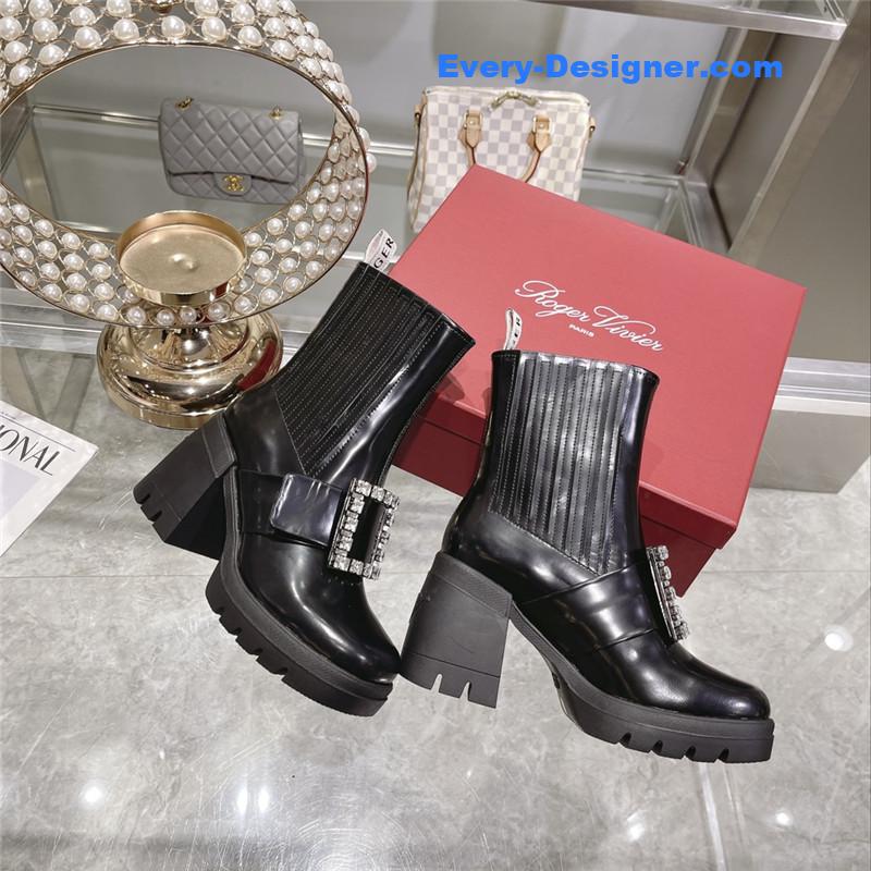 Roger vivier autumn and winter new high-heeled ankle boots