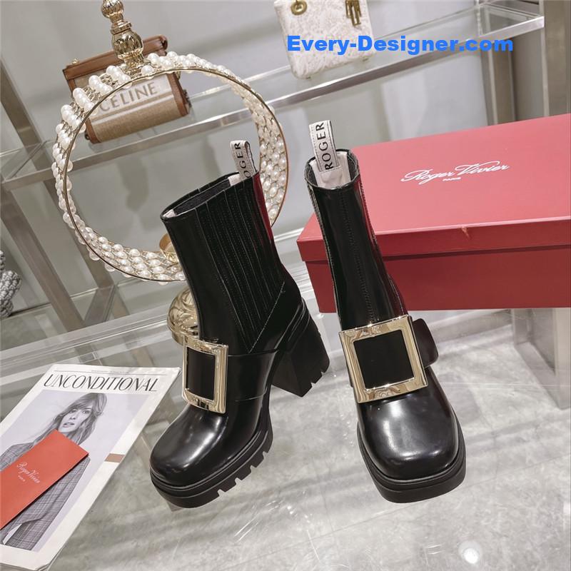 Roger vivier autumn and winter new high-heeled ankle boots