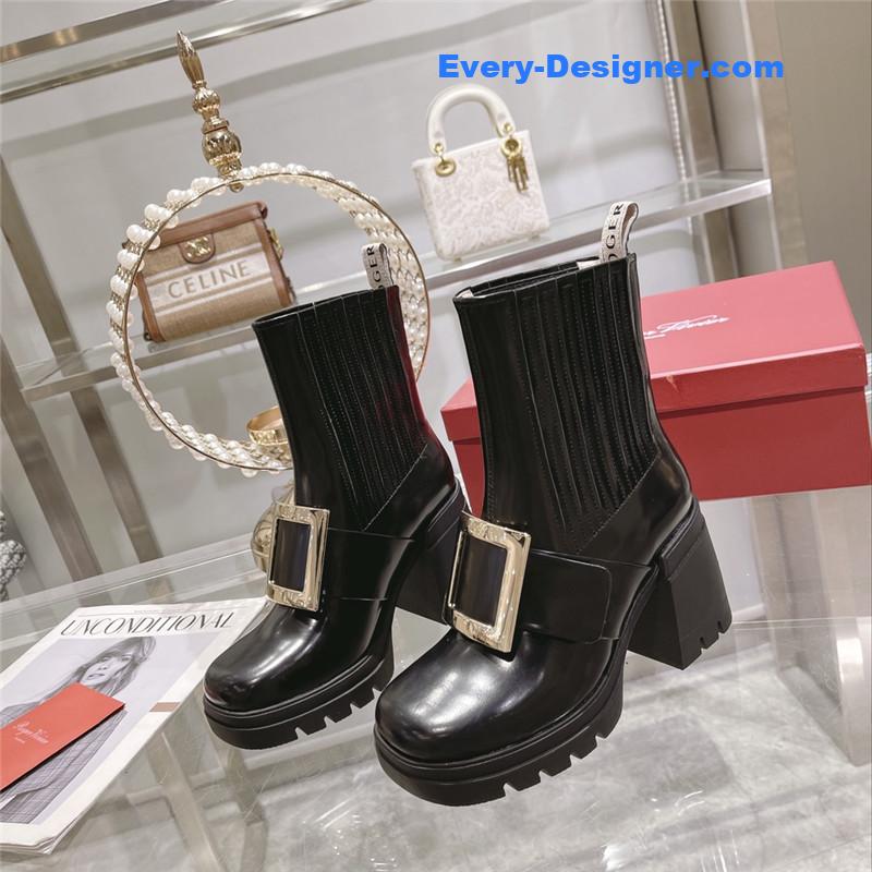Roger vivier autumn and winter new high-heeled ankle boots