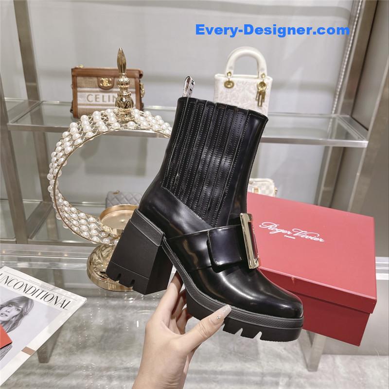 Roger vivier autumn and winter new high-heeled ankle boots