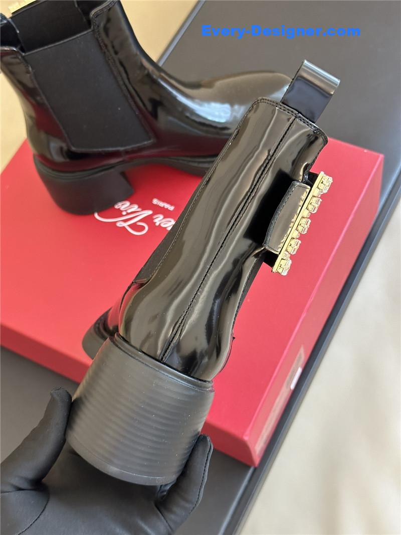 Roger vivier Square Buckle Chunky Heel Chelsea Boots