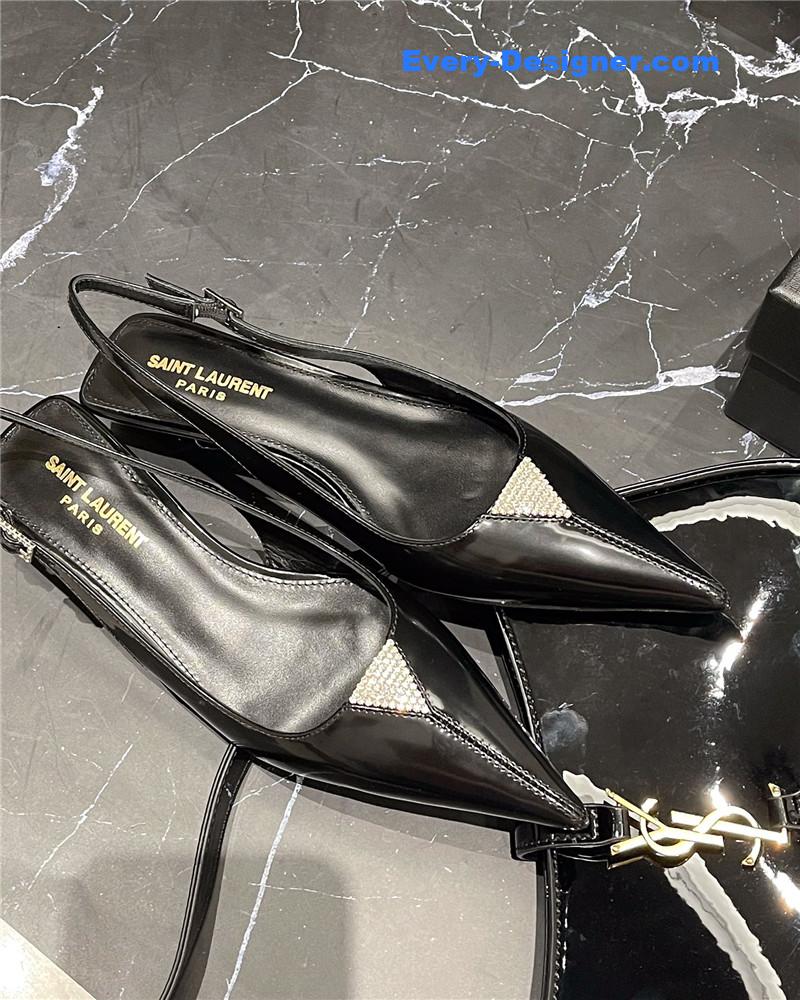 Y51 new pointed rhinestone small high heels