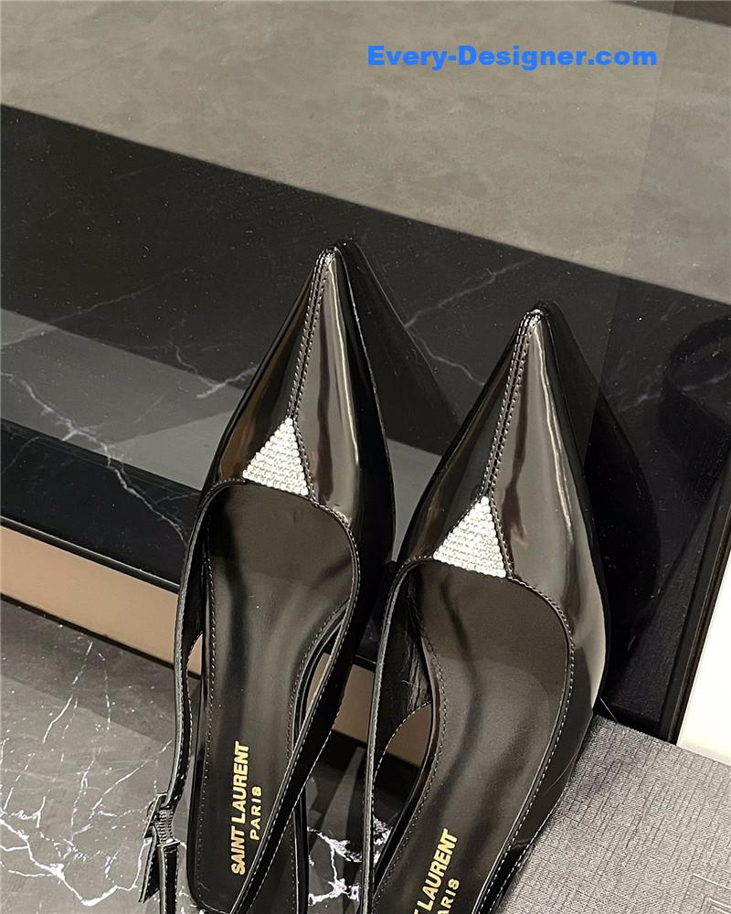 Y51 new pointed rhinestone small high heels