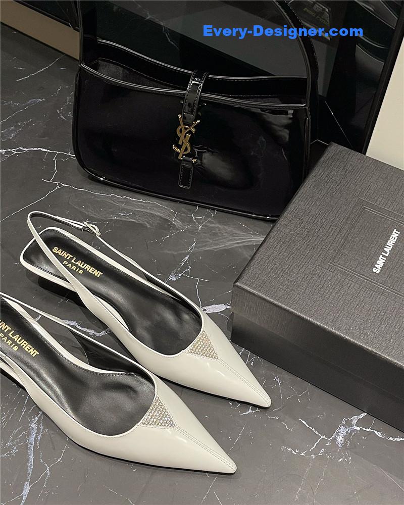 Y51 new pointed rhinestone small high heels